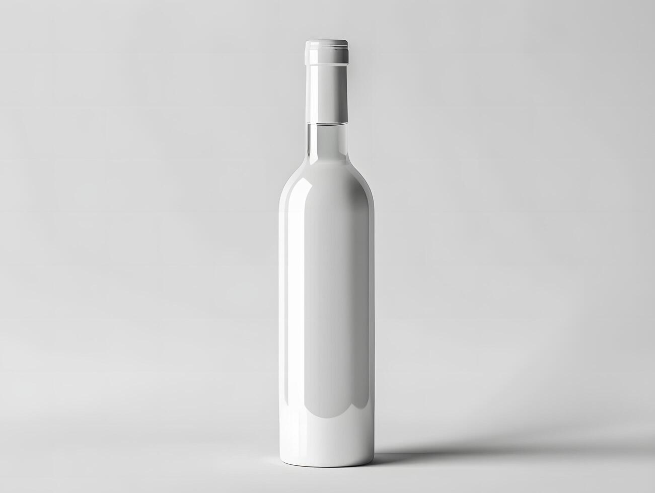 A white bottle with a white lid on a white surface photo