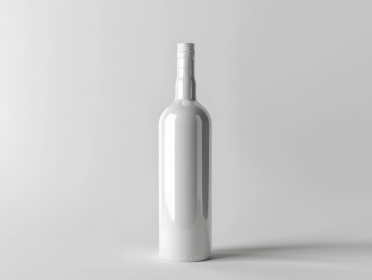 A white bottle with a white cap on it photo