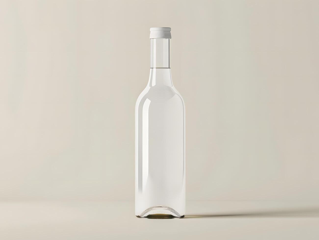 A white bottle with a white cap on it photo