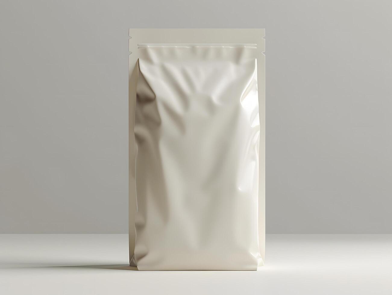 white food bag mockup with isolated view photo