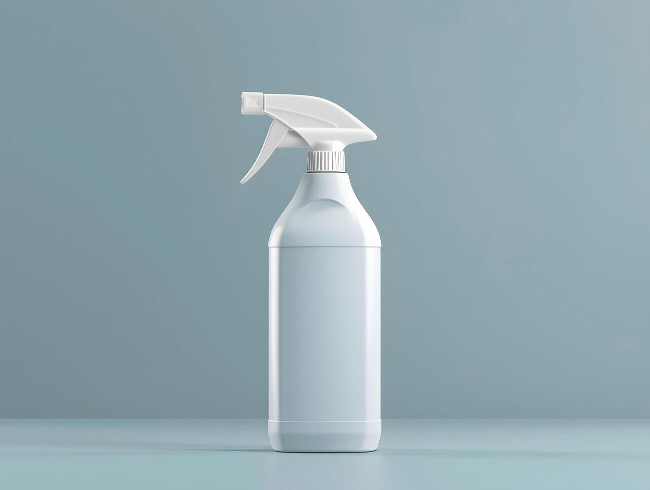 Professional plastic spray bottle label mockup photo