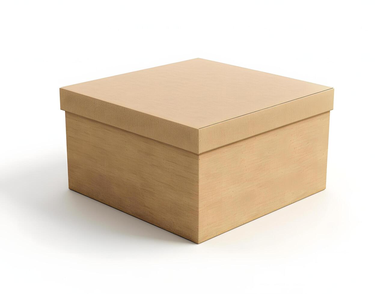 Empty Packaging Box Mockup with Isolated White Background photo