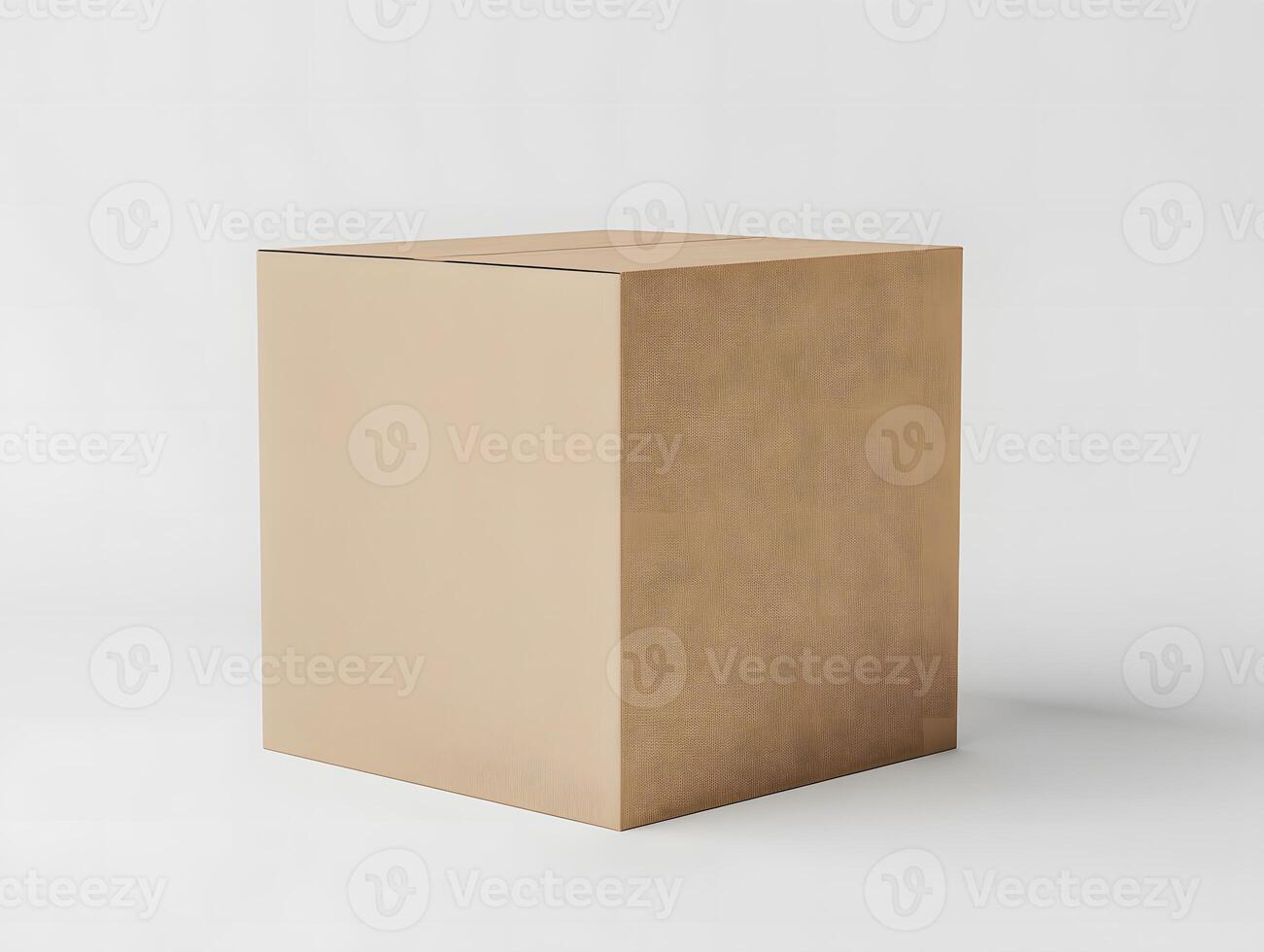Plain Square Packaging Box Mockup for Label and Branding photo