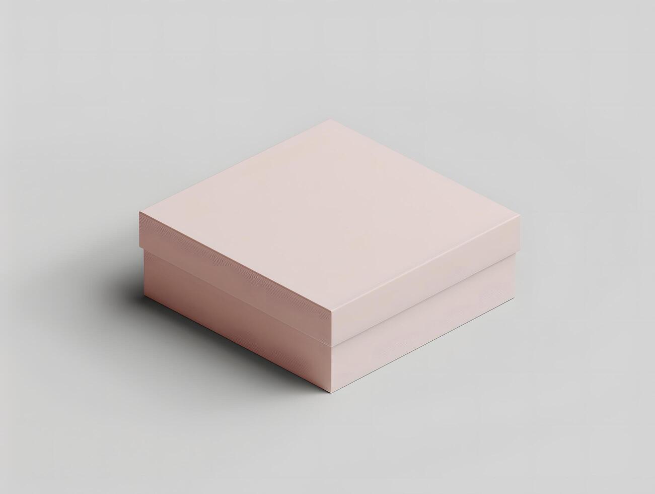 Realistic Blank Square Box Mockup for Branding and Packaging photo