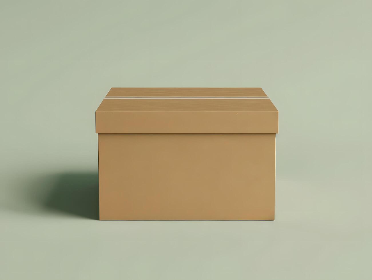 Blank Square Cardboard Box Mockup for Packaging Design photo