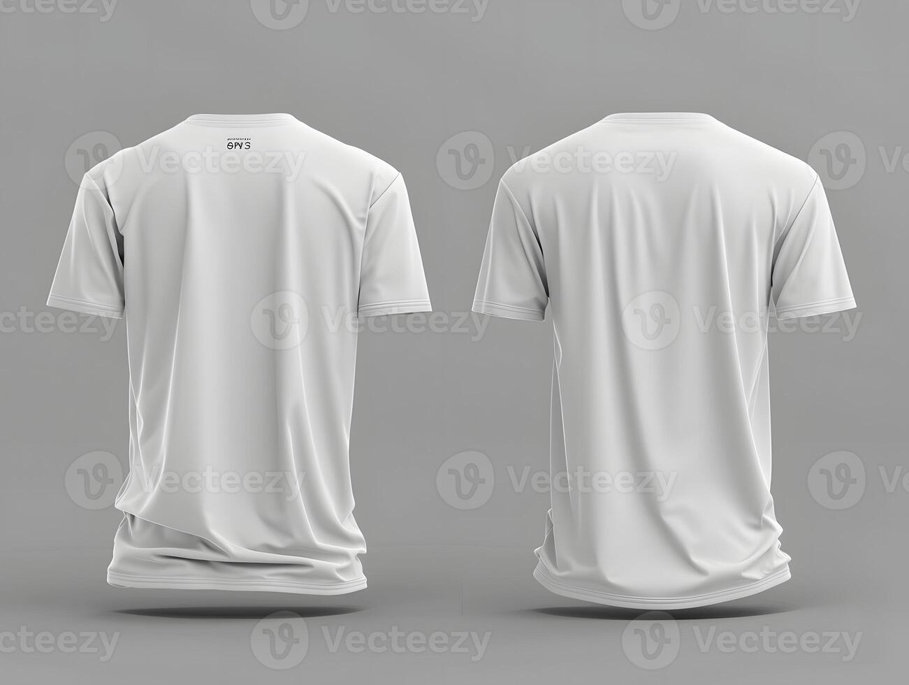 White t - shirt mockup template photo