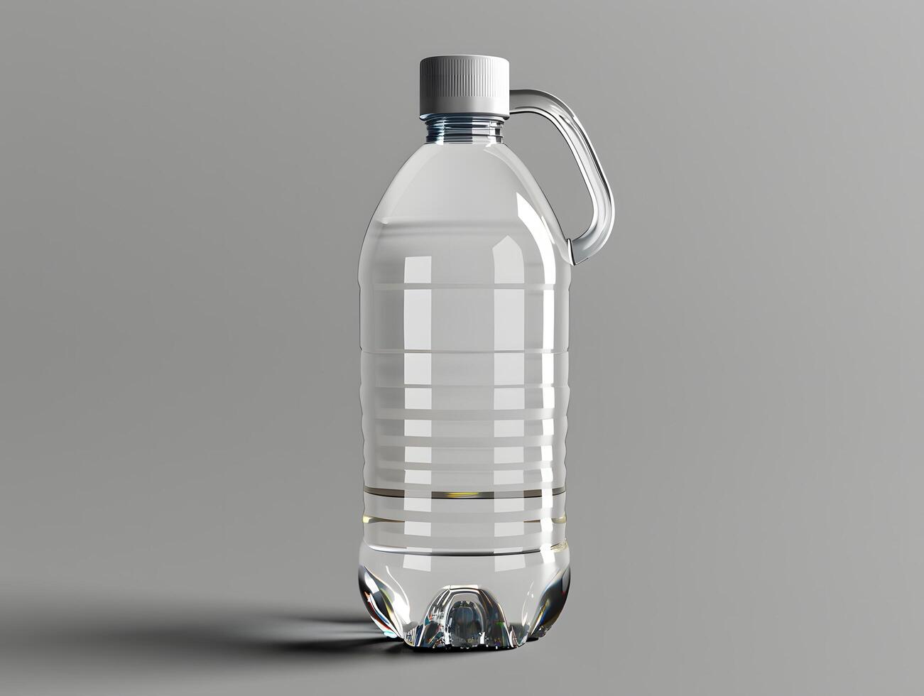 A large plastic bottle with a handle on it photo