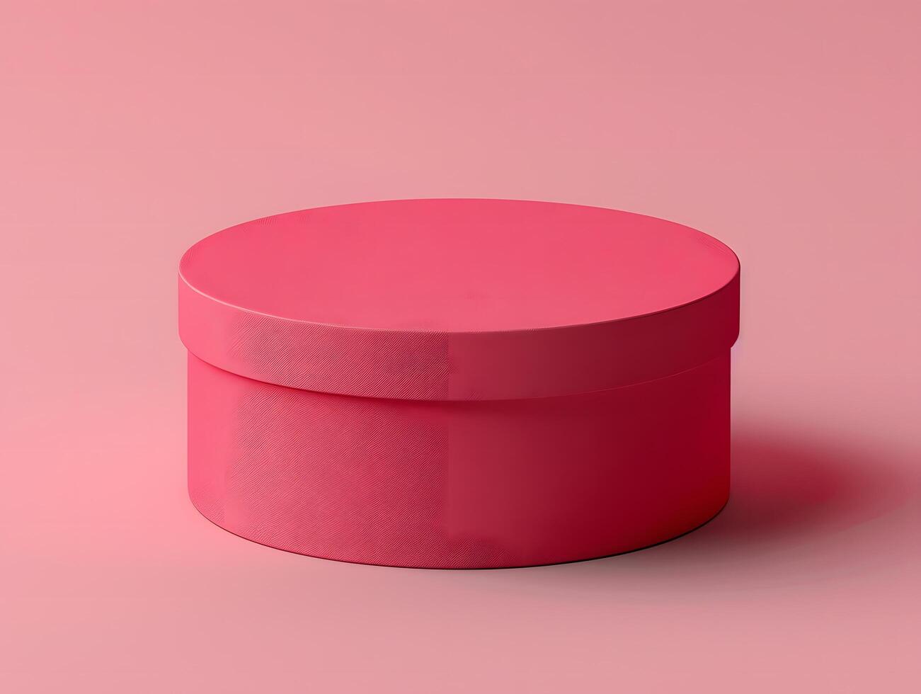 A pink box with a lid on a pink background photo