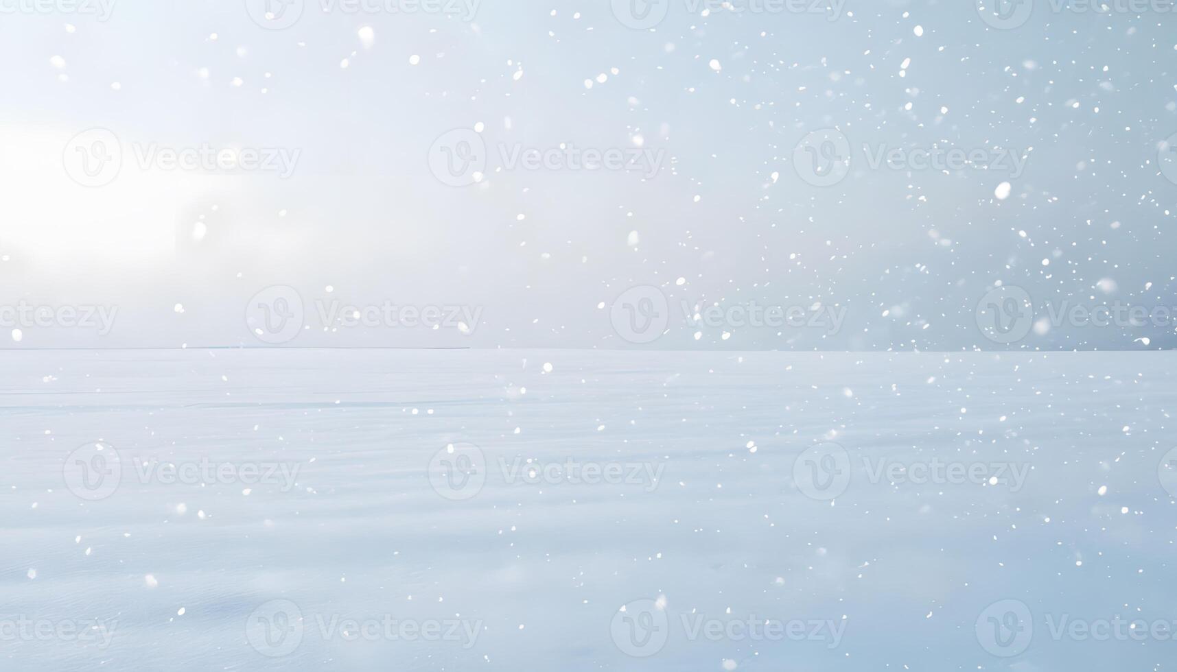 A person standing on a snowy hill with a snow storm photo
