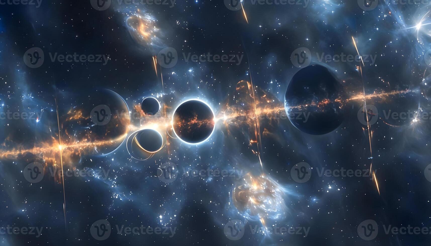 An image of a galaxy with a black hole in the center photo