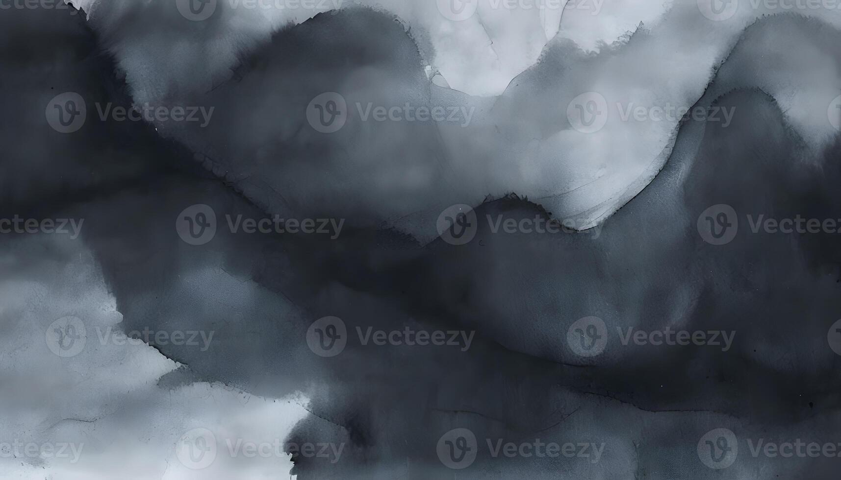 A painting of a black and white mountain range photo