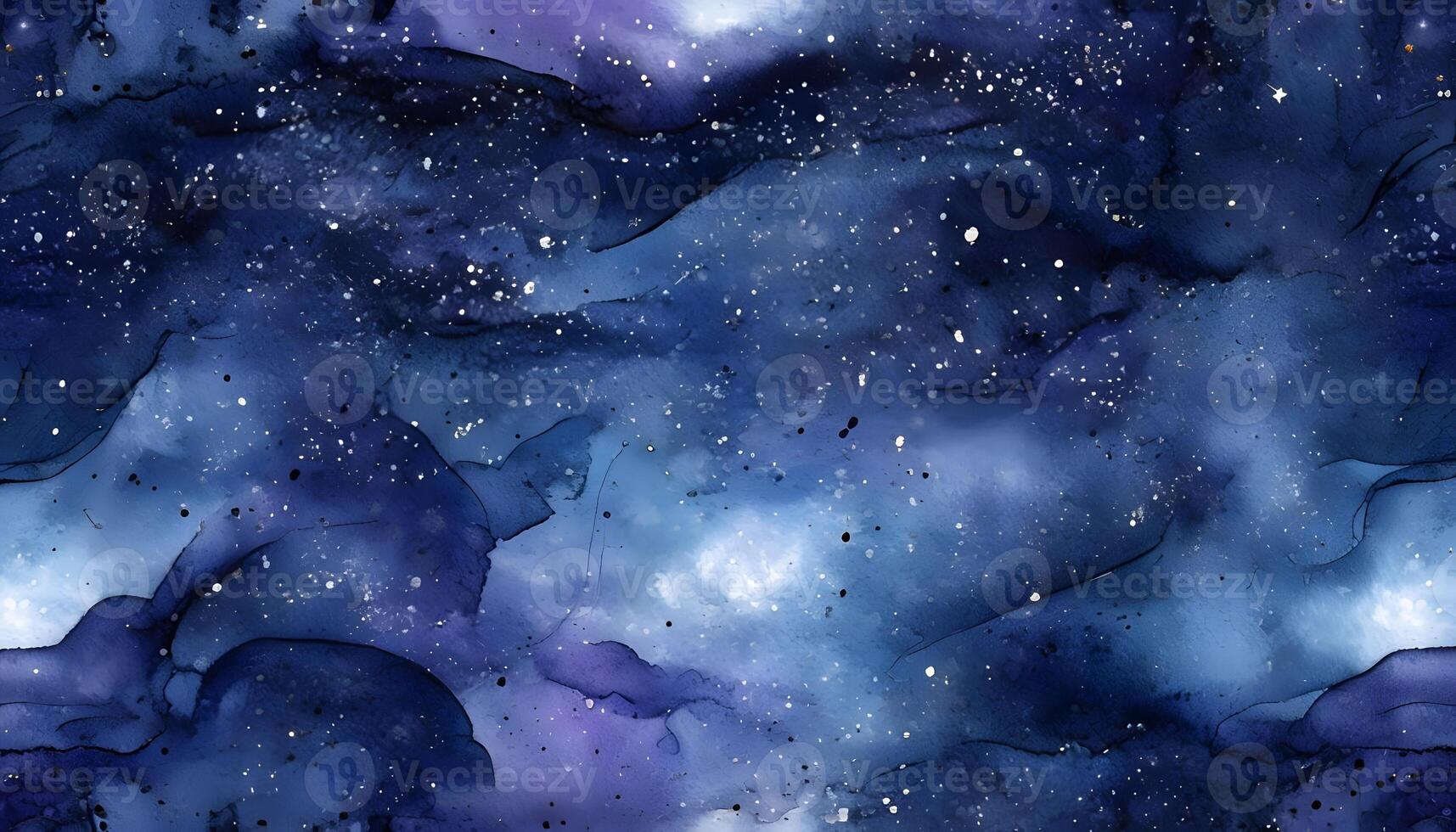 A watercolor painting of stars and galaxies photo
