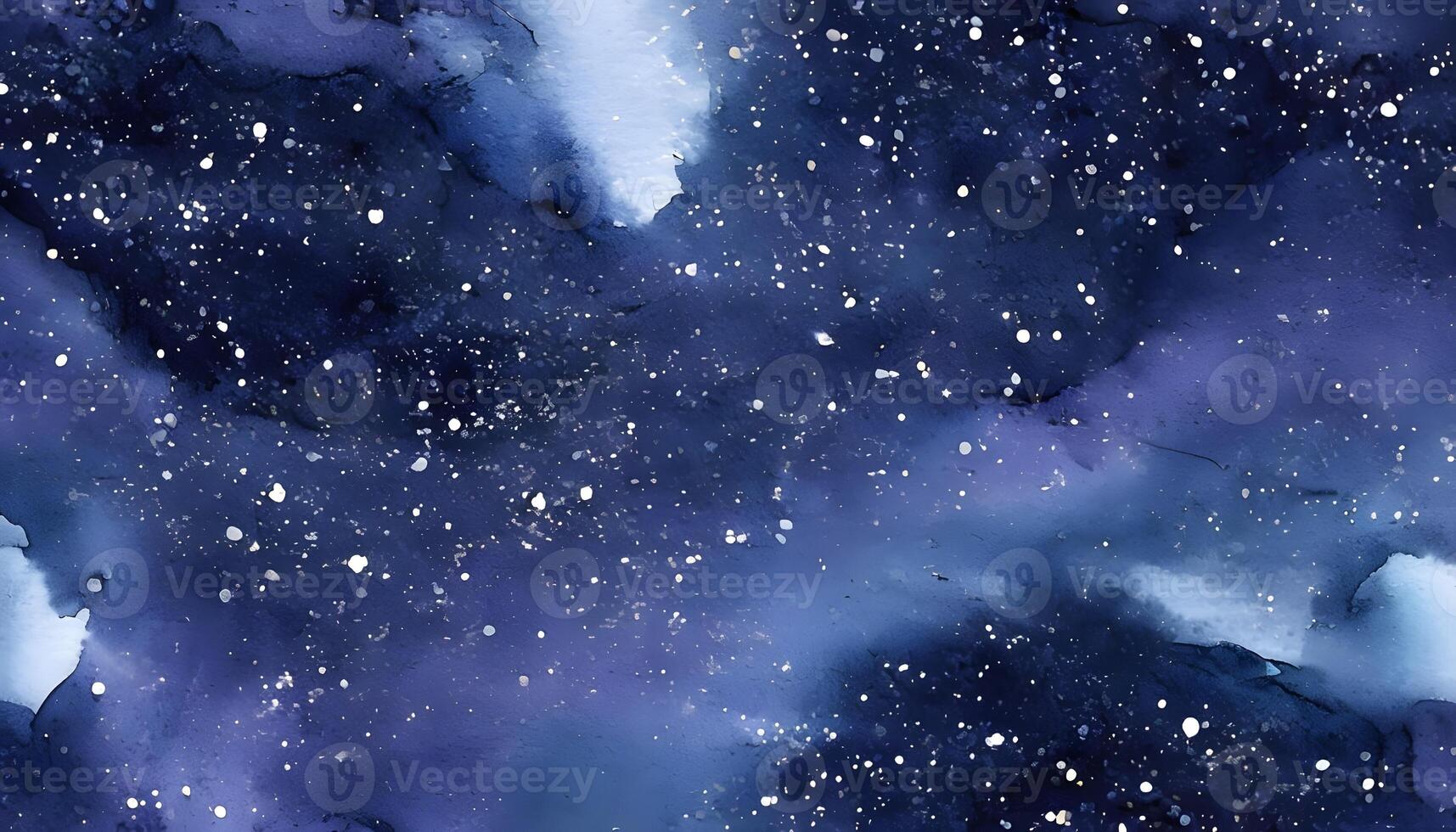 A painting of a blue and white starry night sky photo