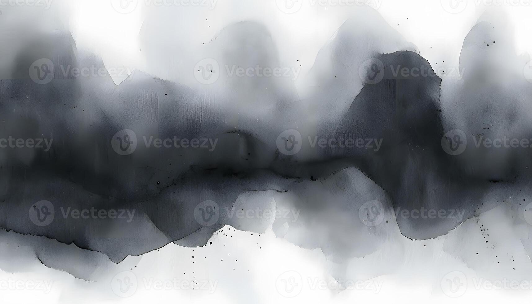 A black and white painting of a wave photo