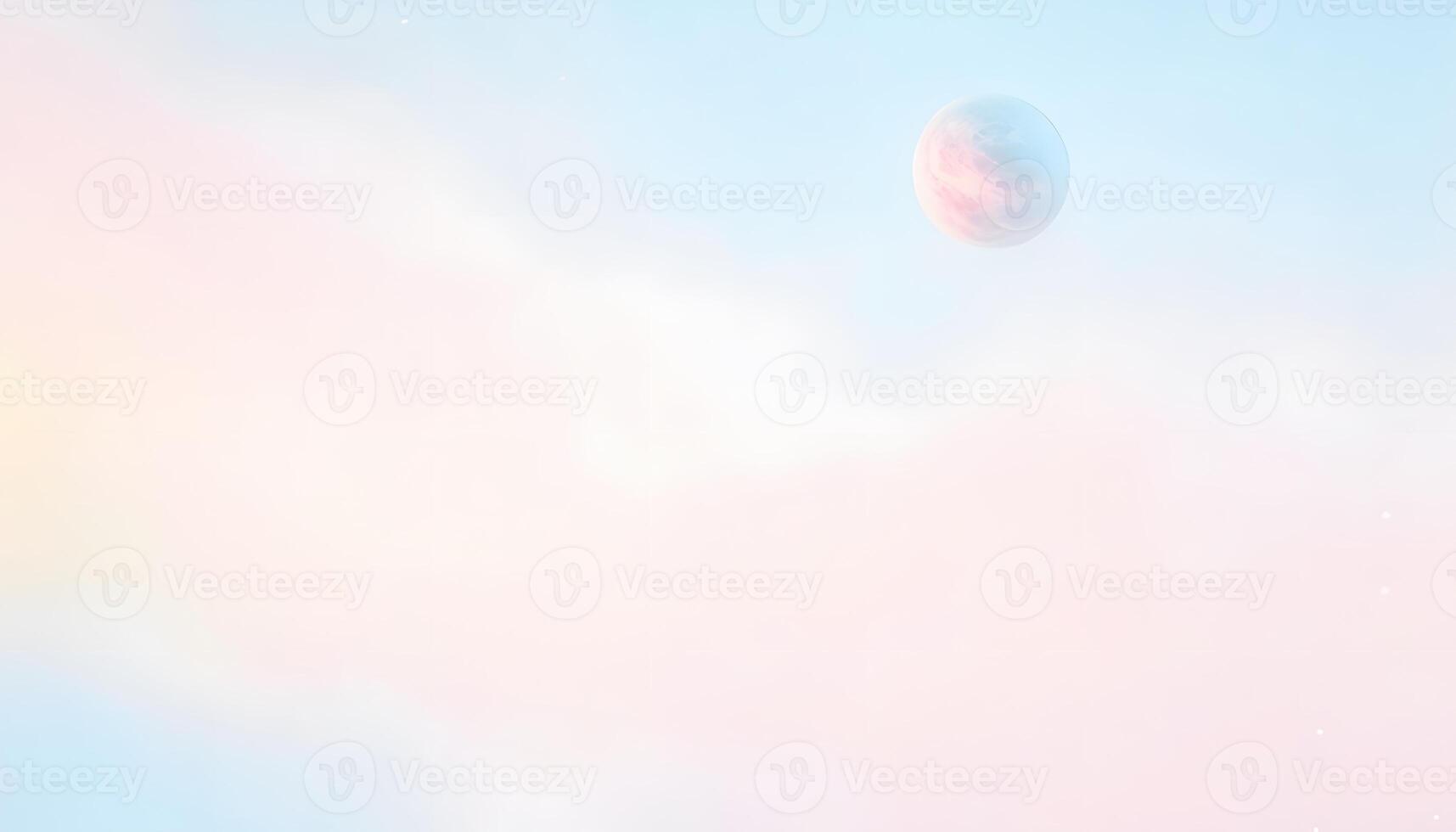 A blue and pink cloud with a small object in the sky photo