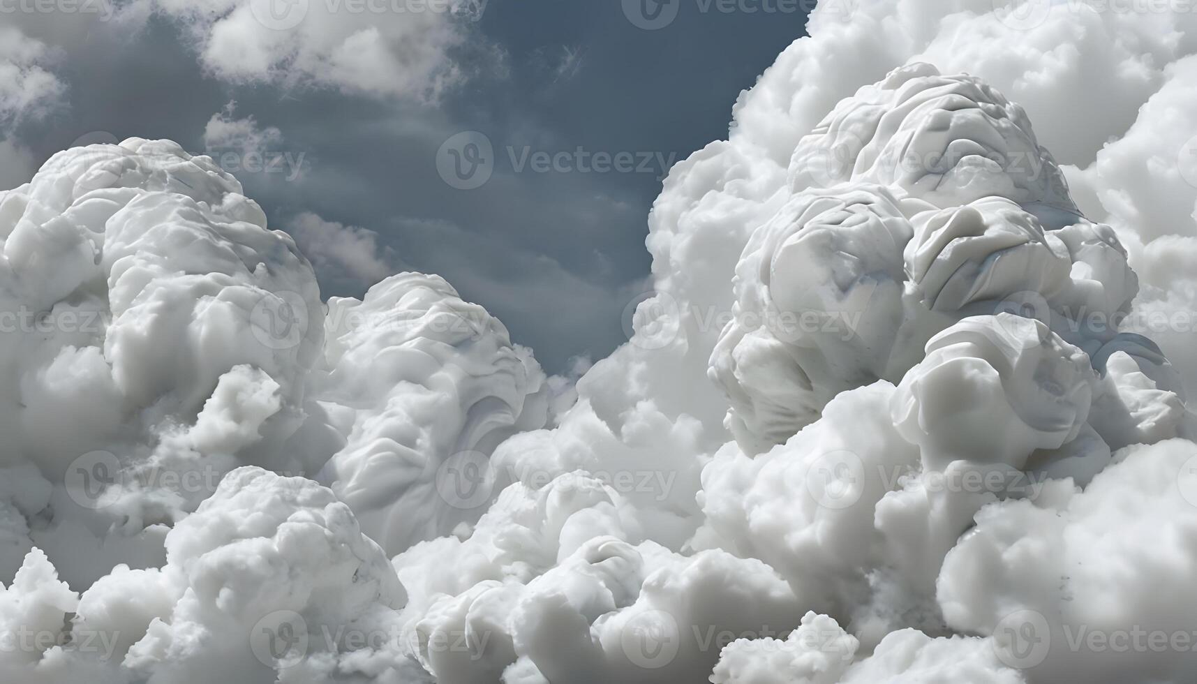 Clouds are shown in the sky with a blue sky photo