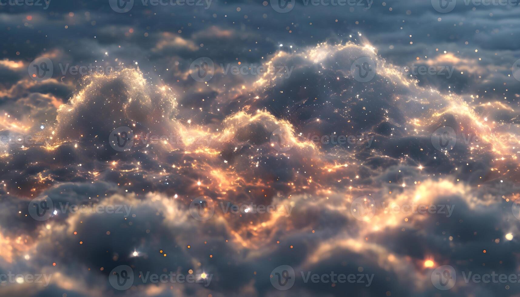 Clouds and stars in the sky photo
