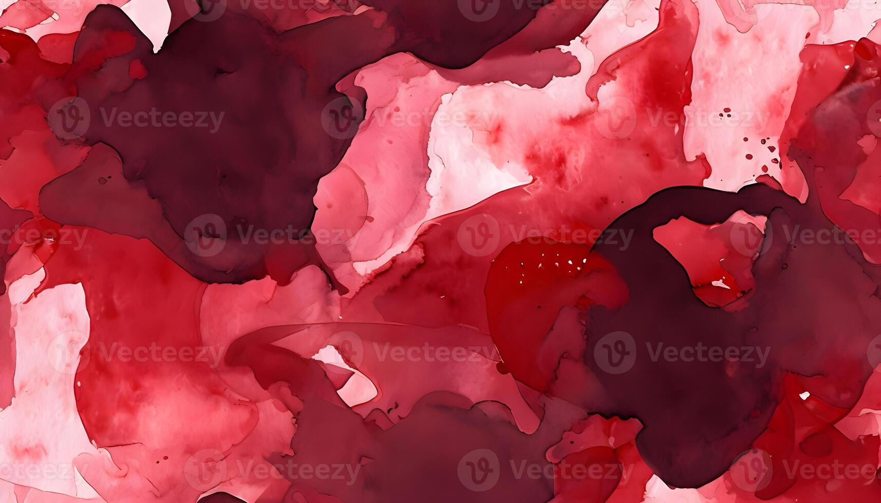 A red and black watercolor painting of a heart photo