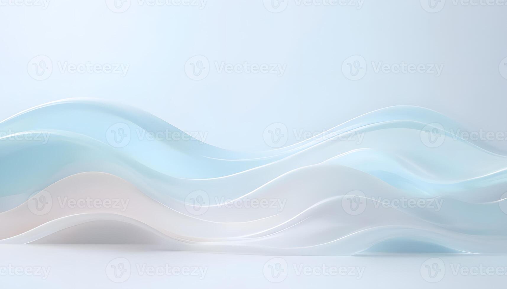 3d rendering of waves on a white background photo