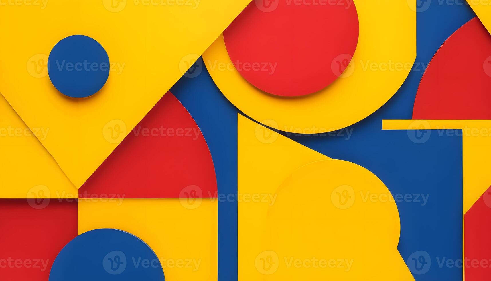 A colorful abstract background with shapes and circles photo