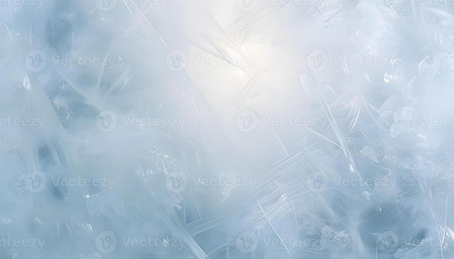 Frosty blue background with ice crystals photo