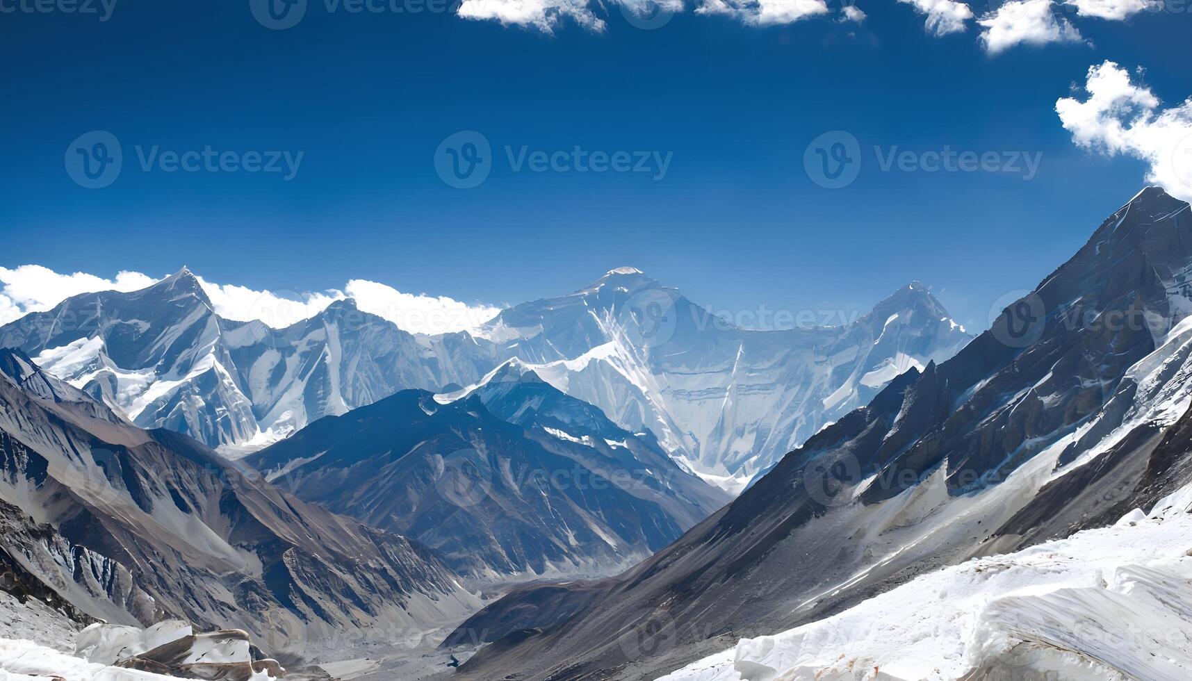 The view from the top of a mountain range photo