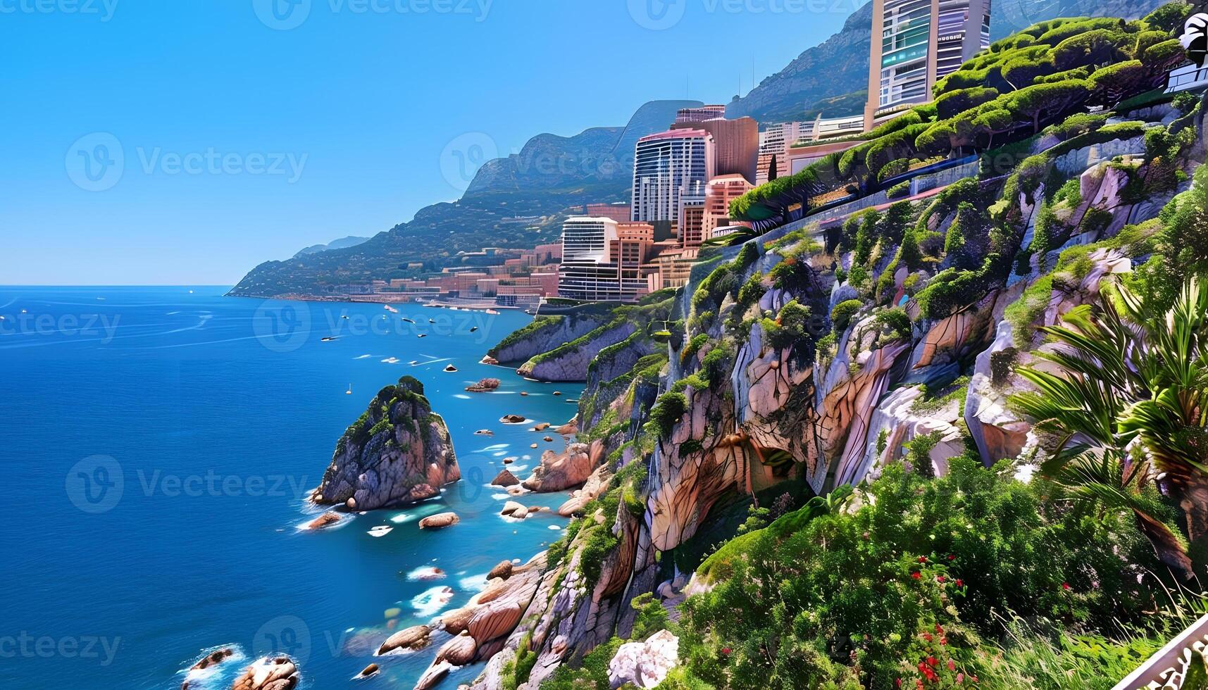 The coast of monaco, italy photo