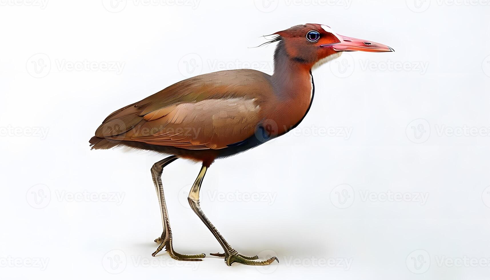 A drawing of a bird with long legs photo