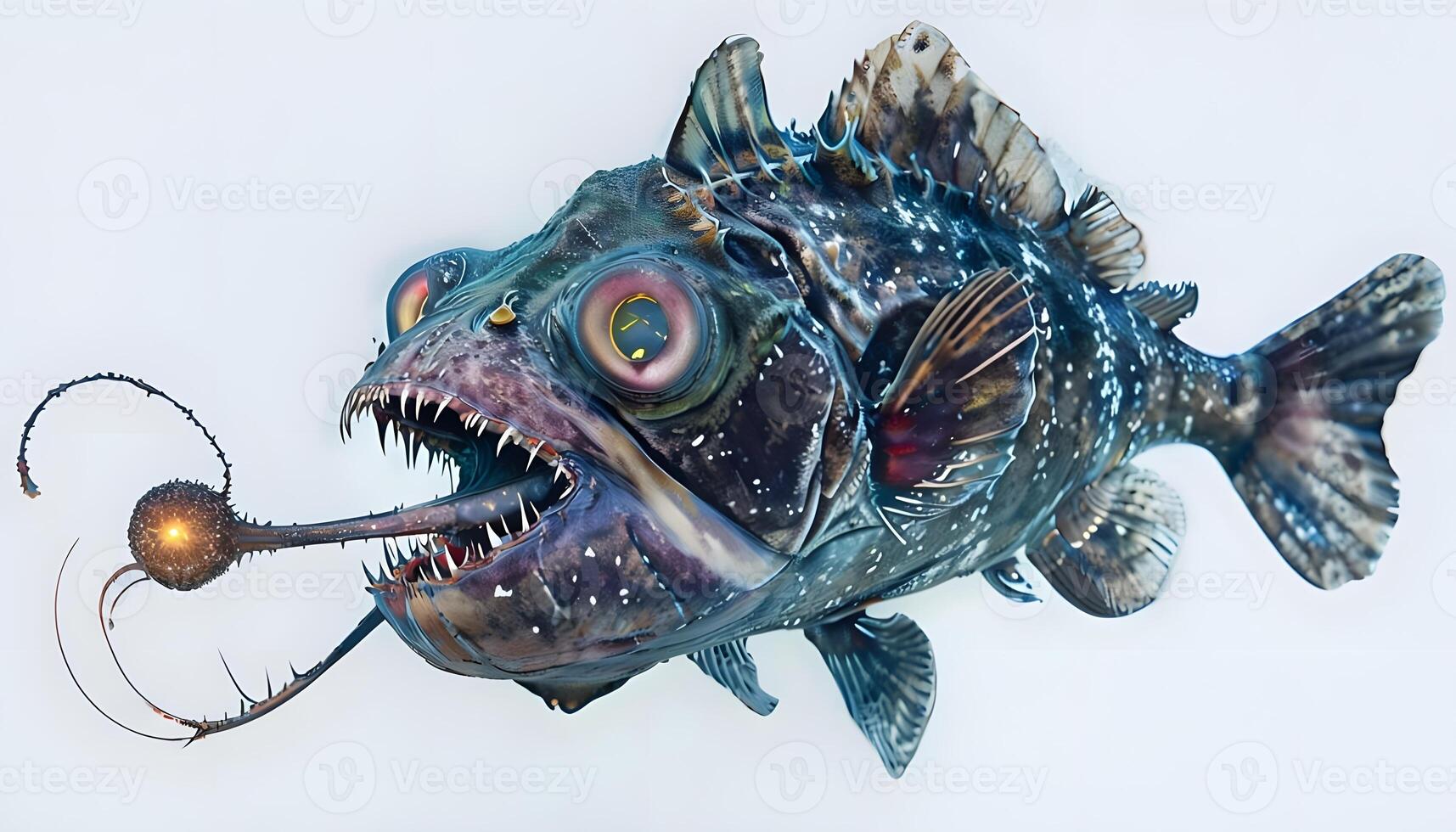 A fish with a large mouth and a large head photo