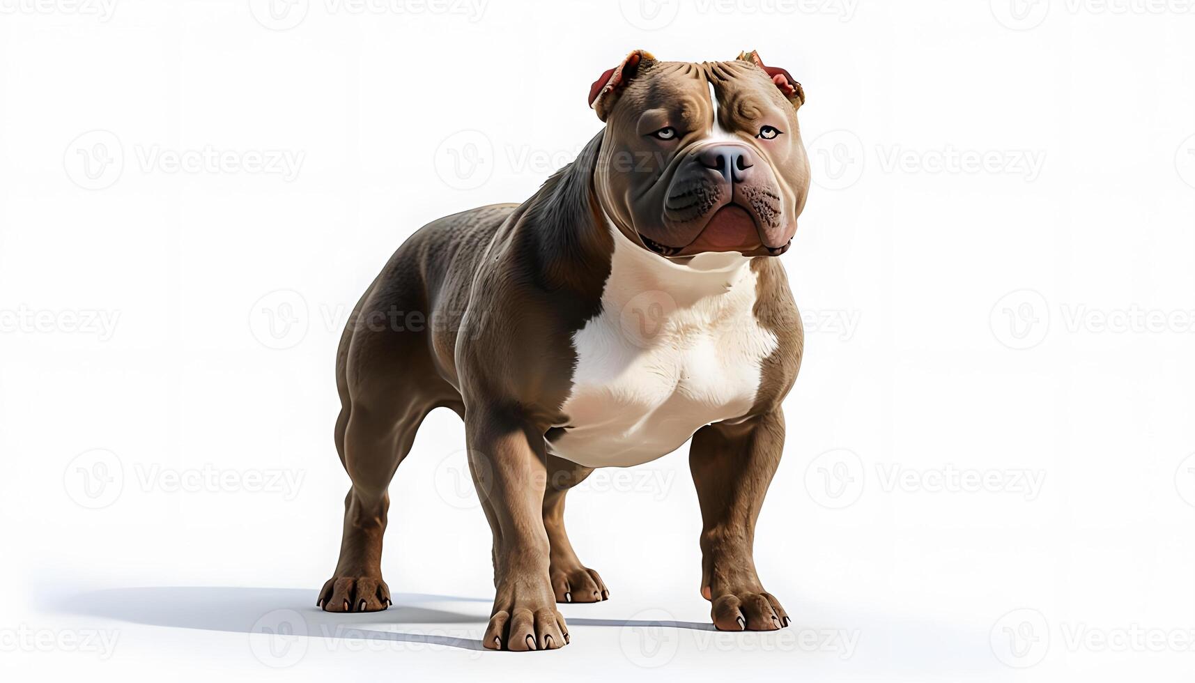 A dog standing on a white background photo