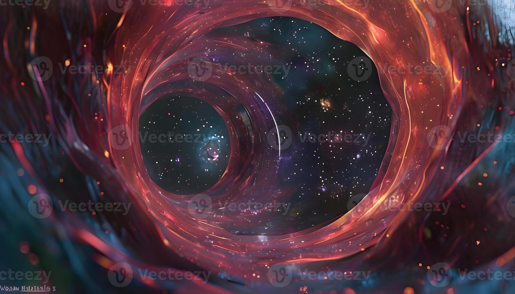 A black hole is seen in the center of a galaxy photo