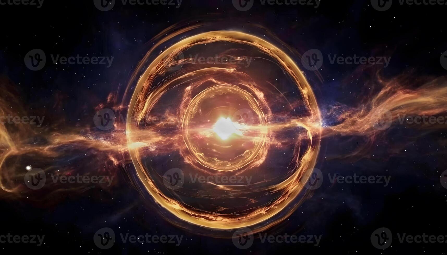An image of a black hole with a bright light photo