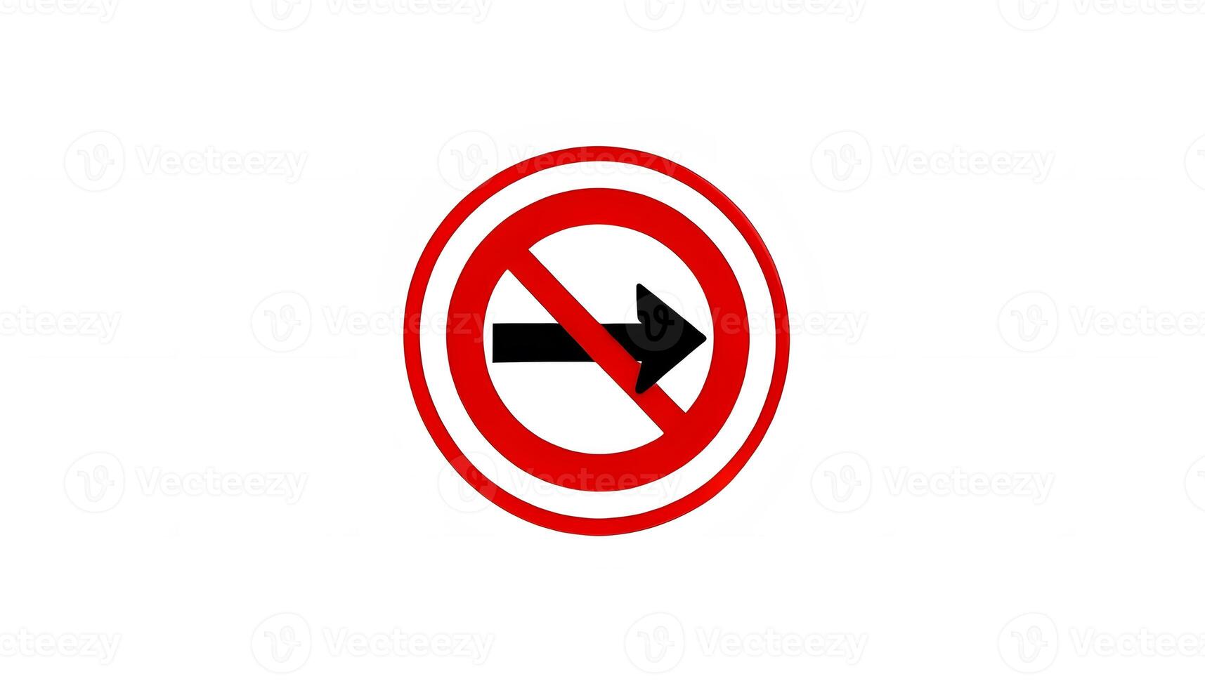 A no left turn sign on a white background photo