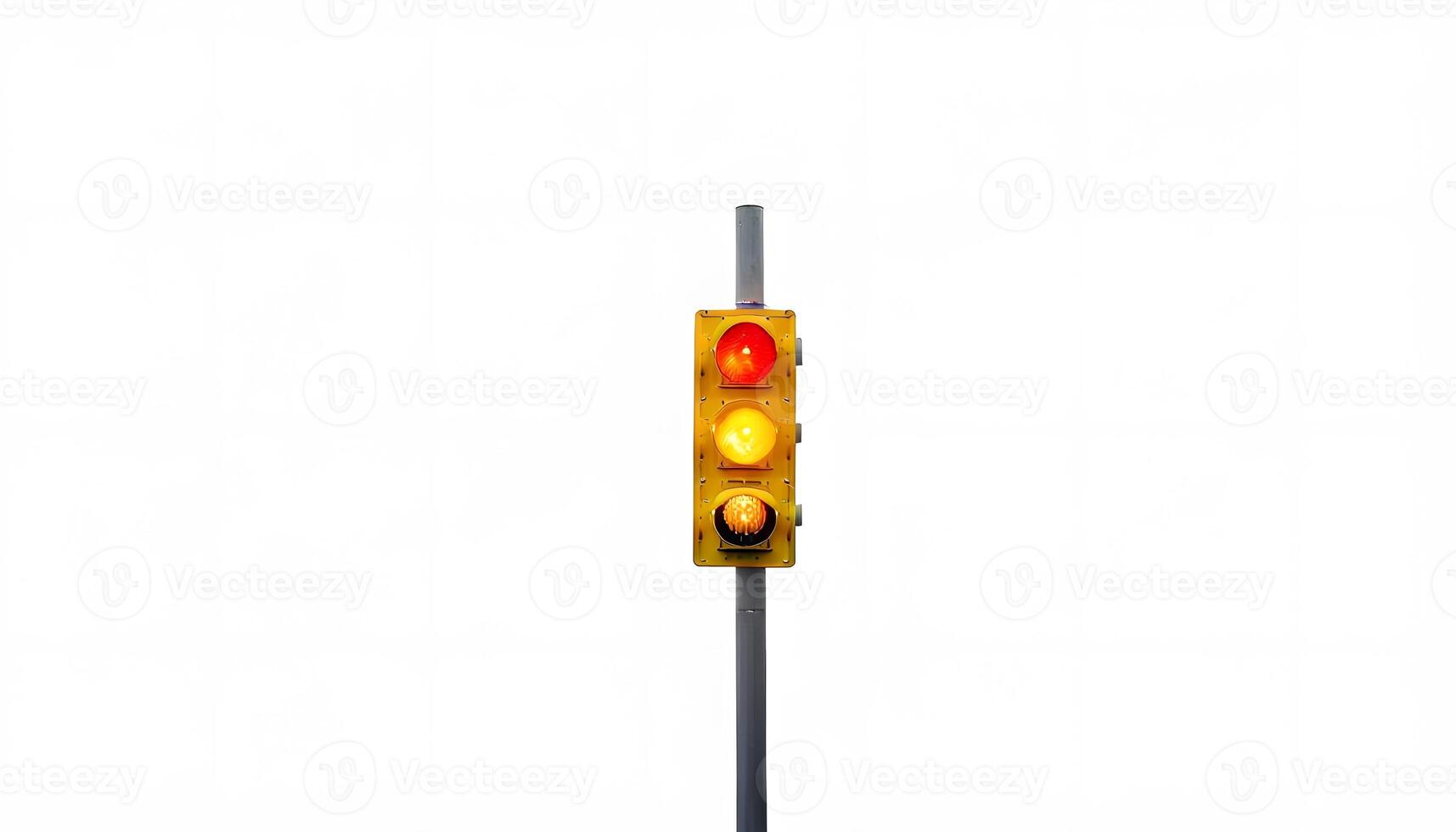 A traffic light is shown on a white background photo
