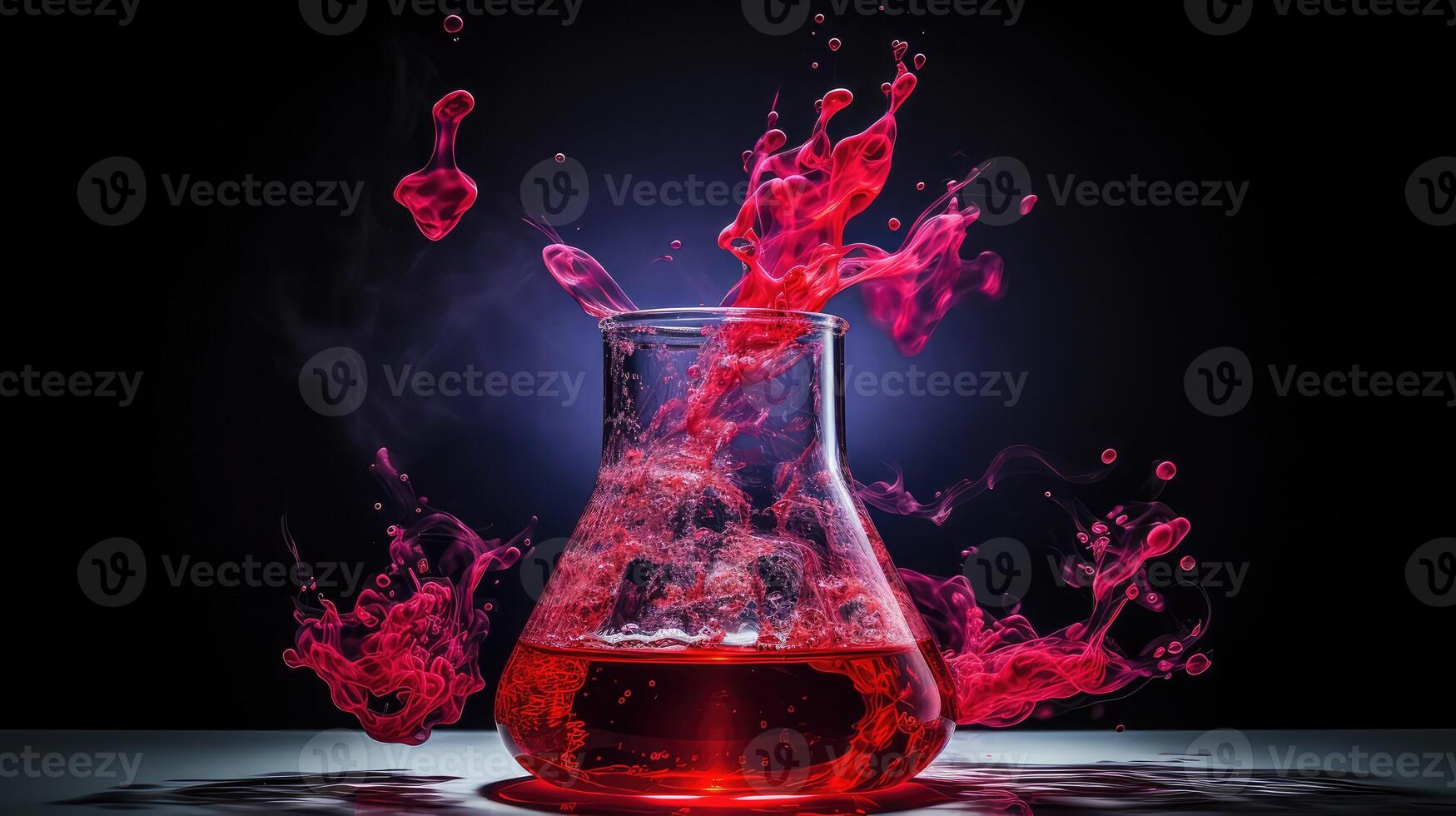 experiment science red photo