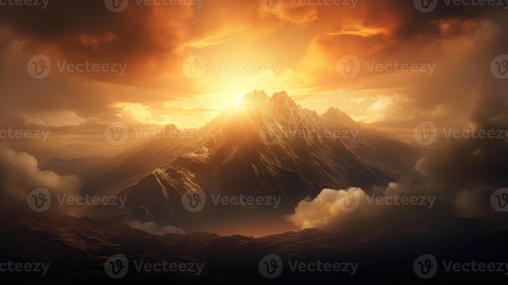 glow realistic sun rays photo