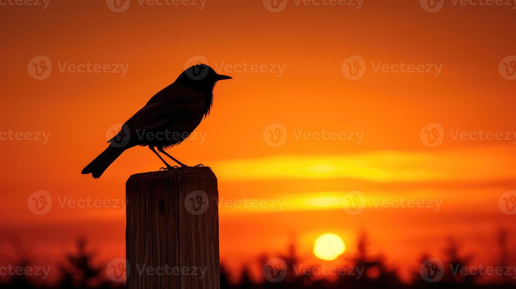contemplation black bird silhouette photo