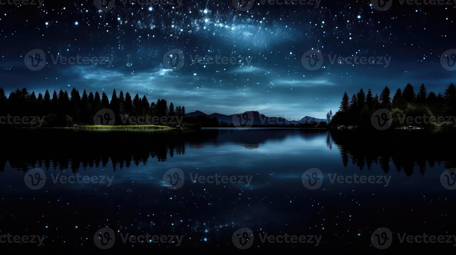 reflecting water black background photo