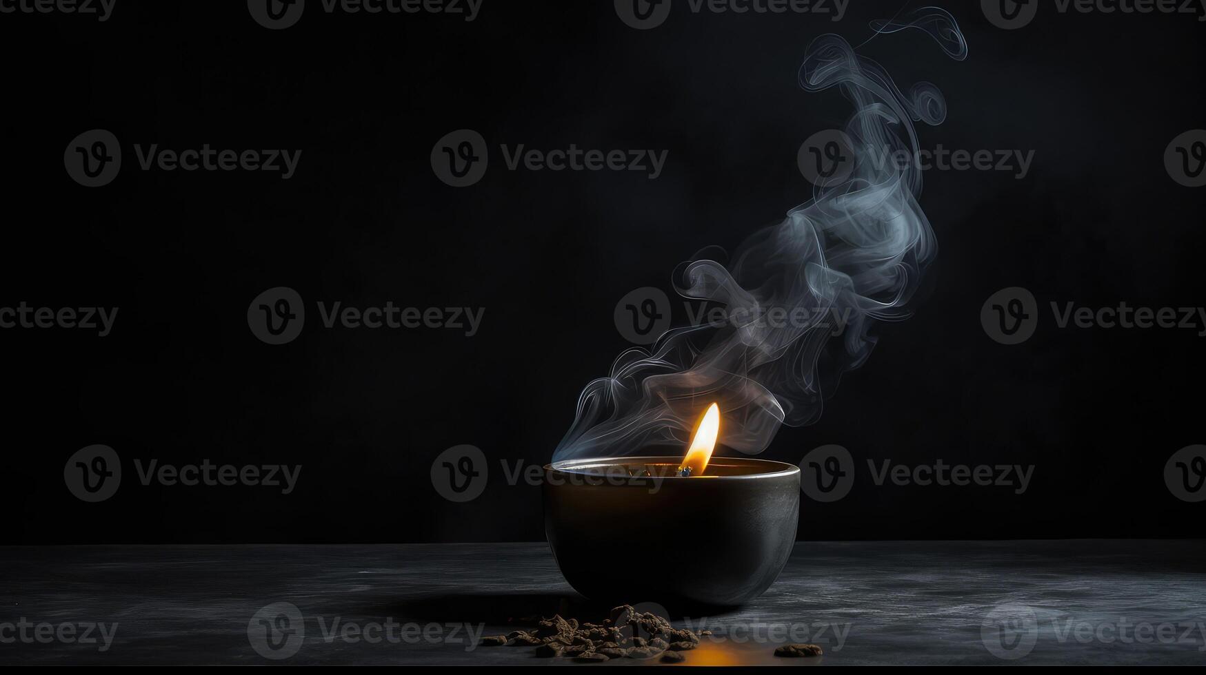 flame smokey black background photo