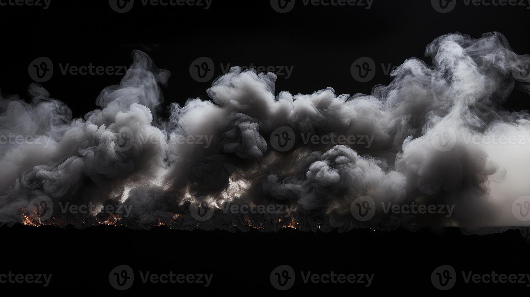 ominous black smoke on white photo