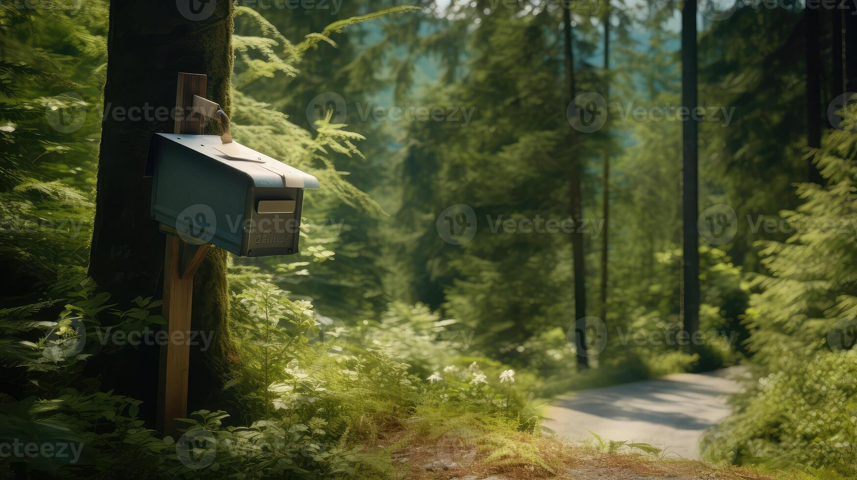 forest rural mail box photo