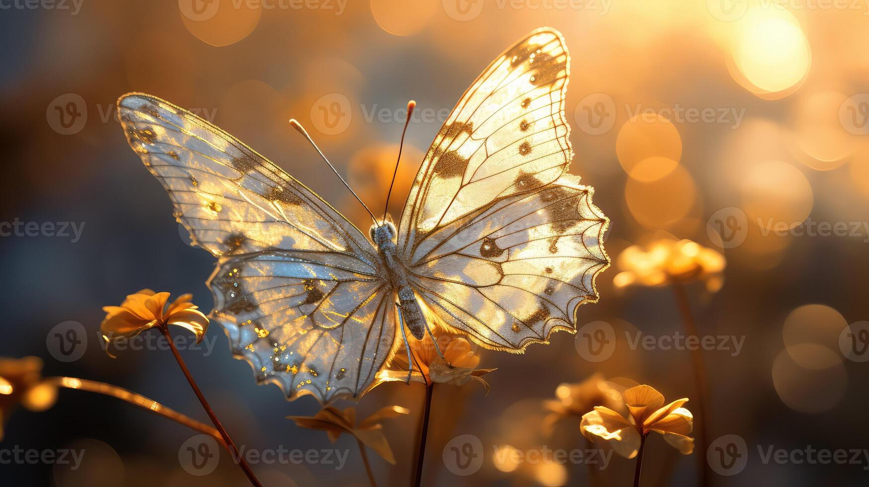 flower gold light photo