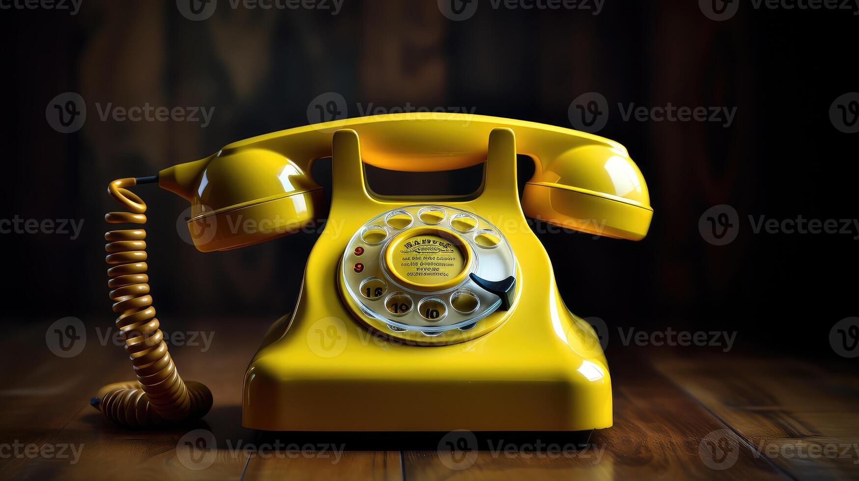 antique old phone yellow photo