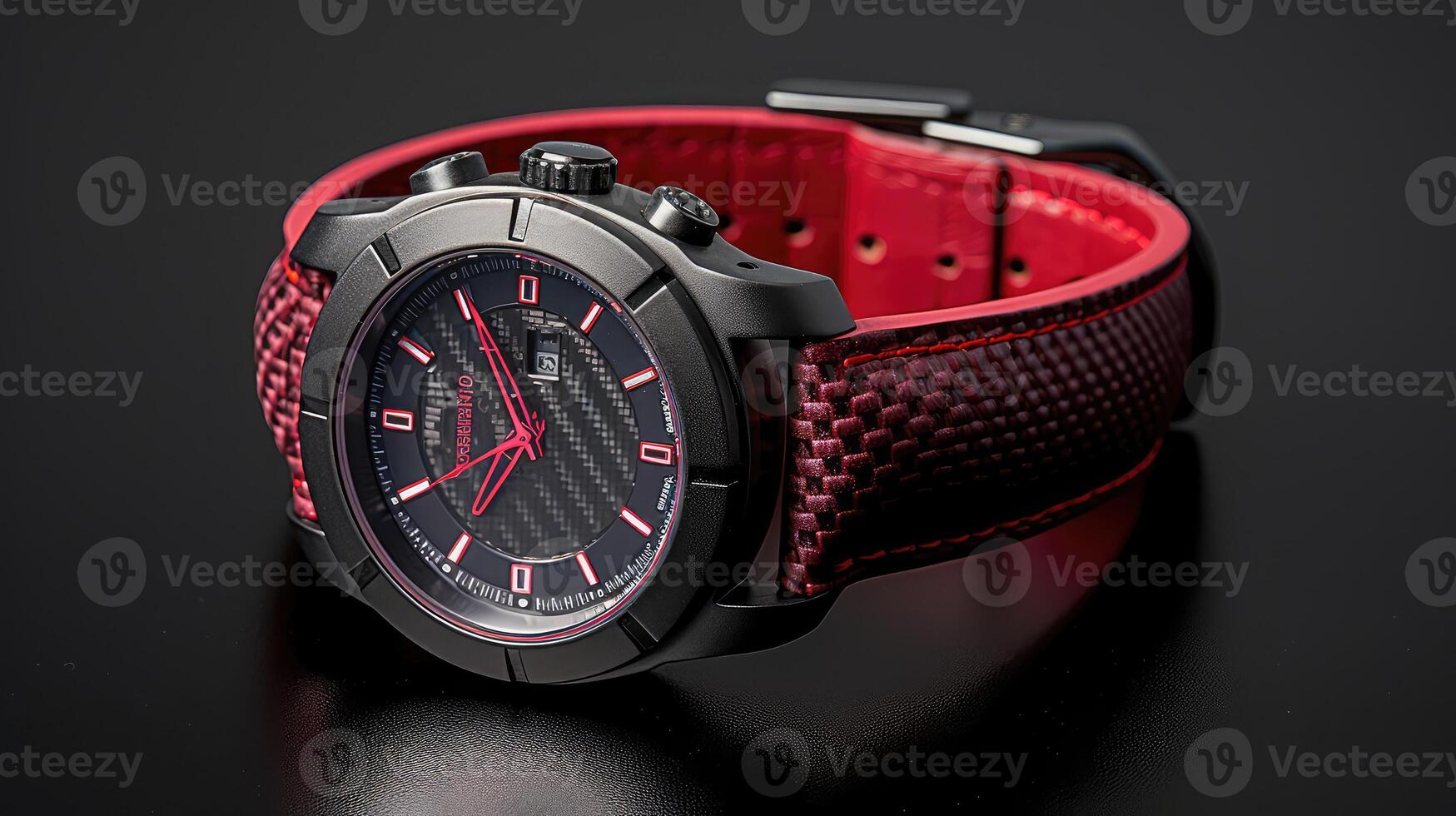 unique dark red black carbon fiber design photo