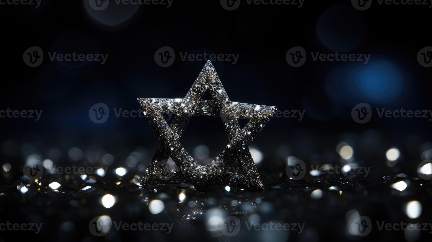 background glitter star of david photo