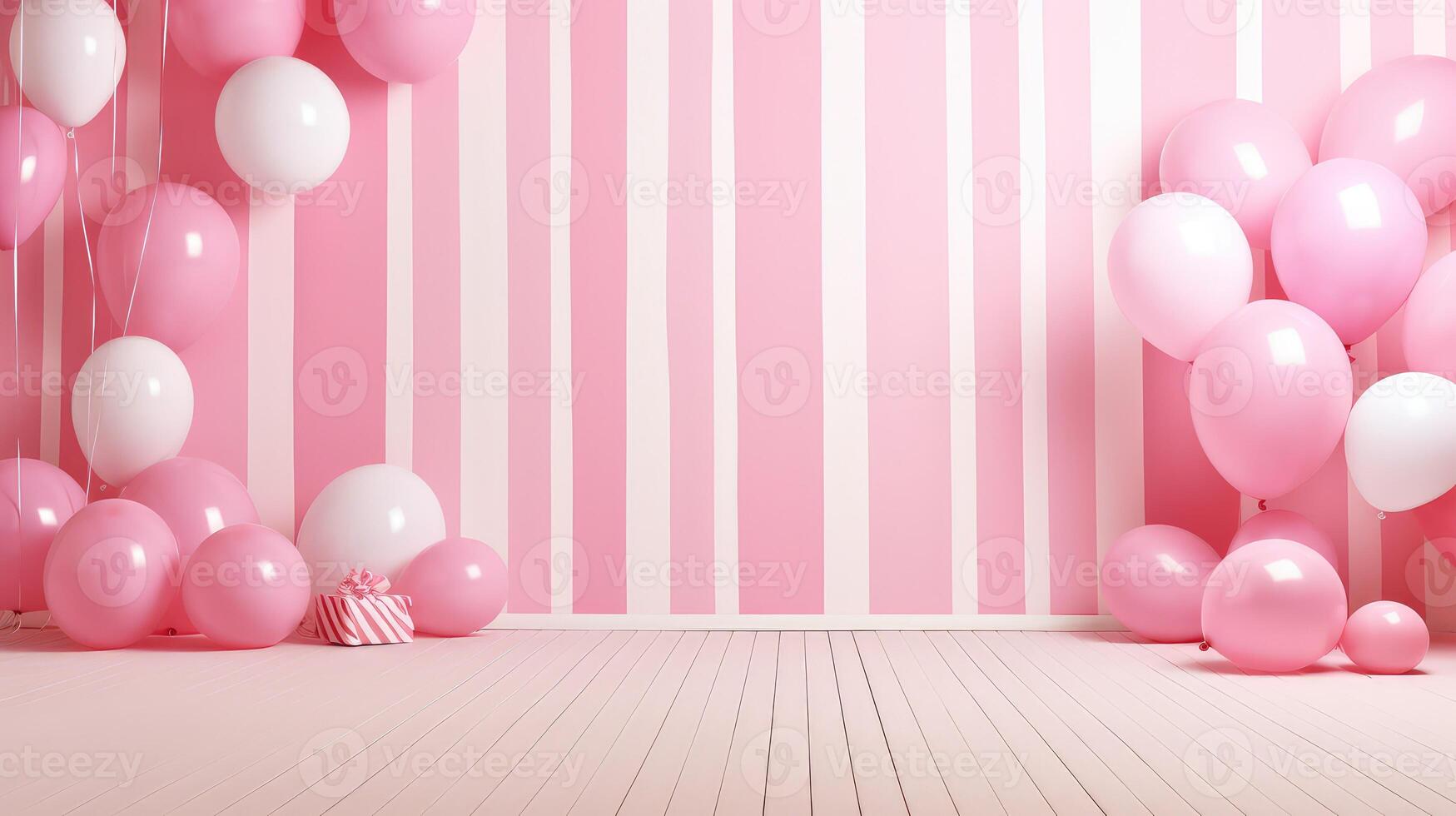 striped pink party background photo