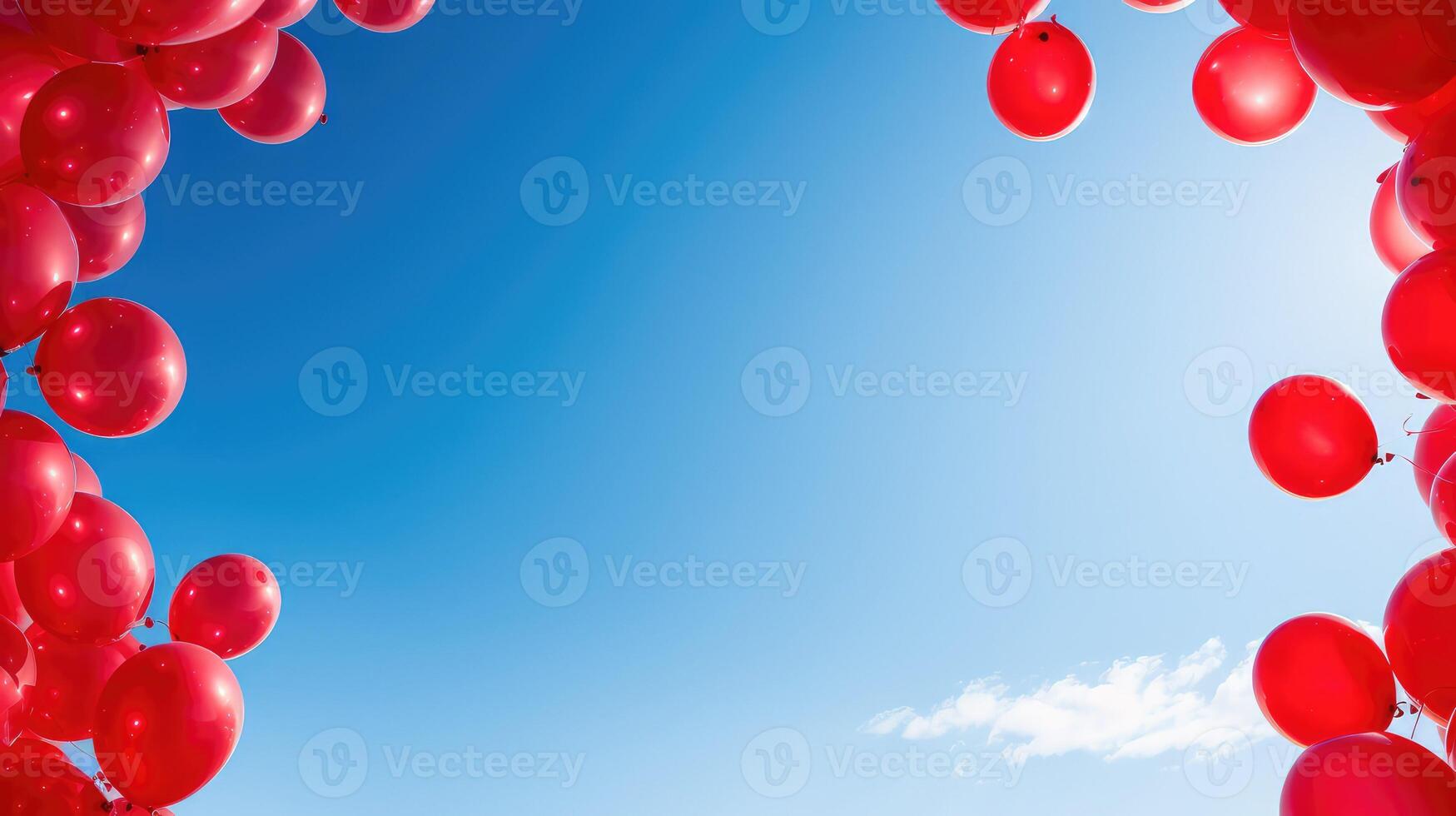 festive red circle photo