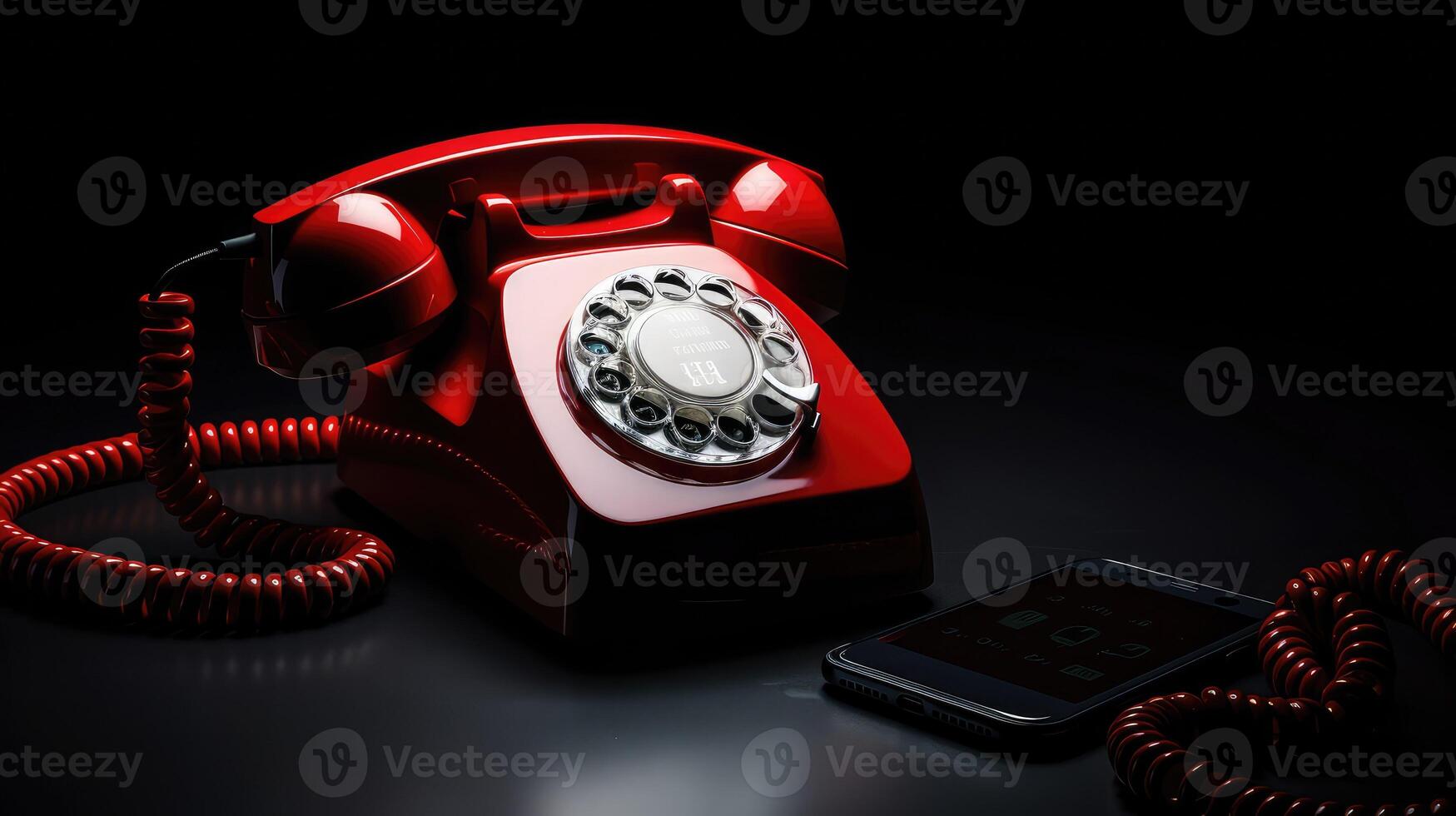 screen red telephone photo