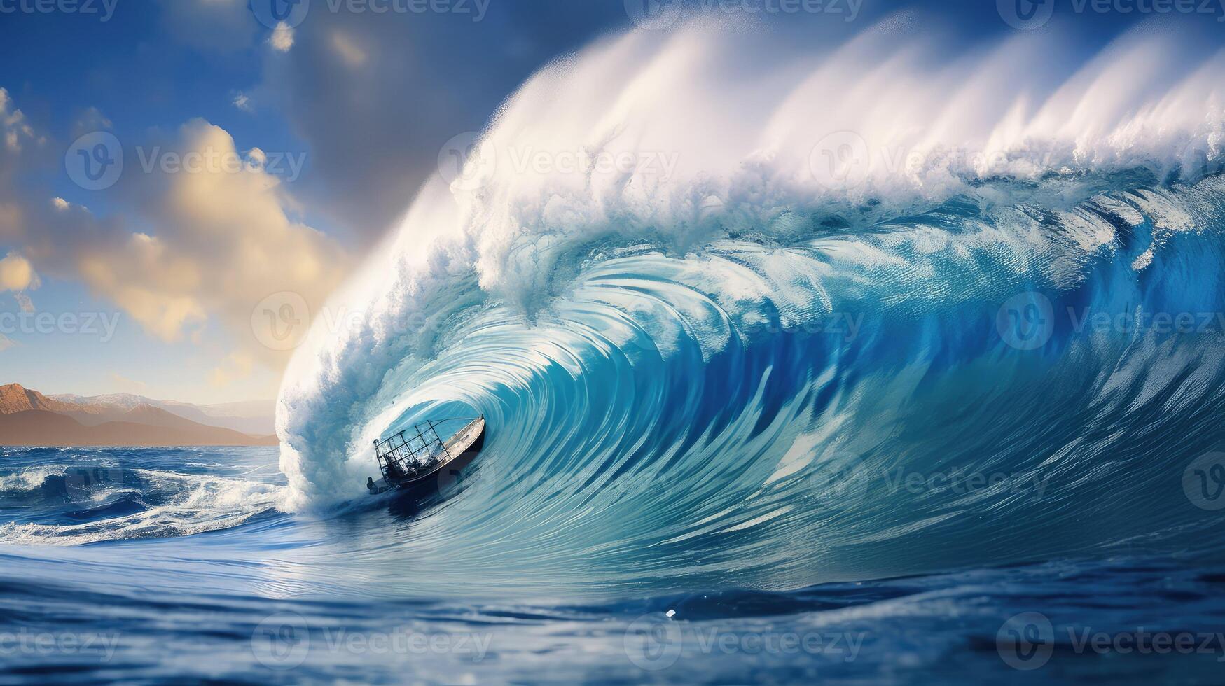 adventure blue water wave photo