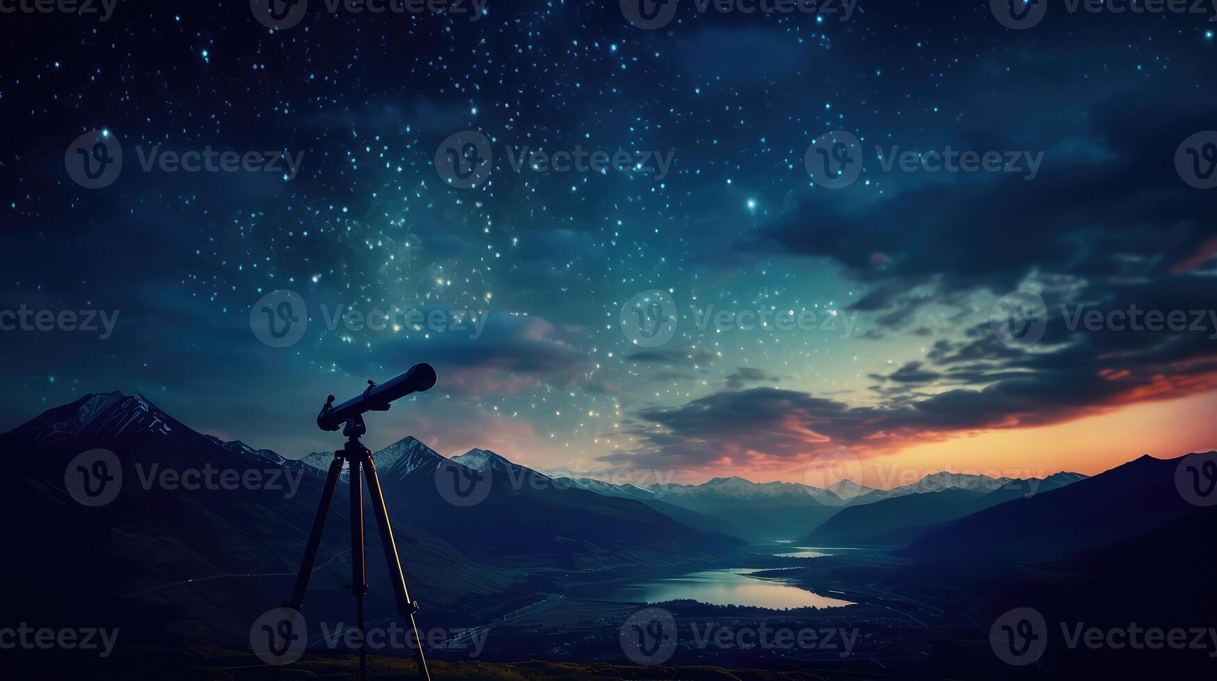 range stars silhouette photo